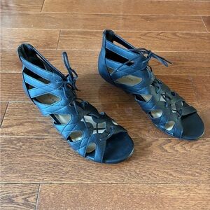 New Look Black Lace-Up Sandals